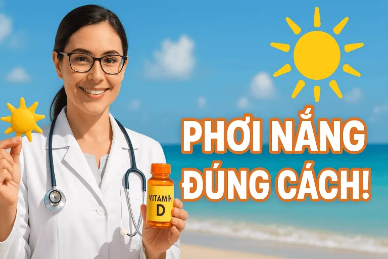 Bác sĩ da liễu hướng dẫn cách phơi nắng an toàn để tổng hợp vitamin D tại Anh Mỹ Clinic