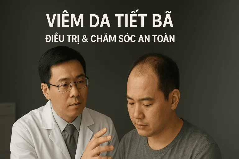 BSCKII Trương Lê Đạo tư vấn phác đồ điều trị và chăm sóc viêm da tiết bã an toàn tại Anh Mỹ Clinic