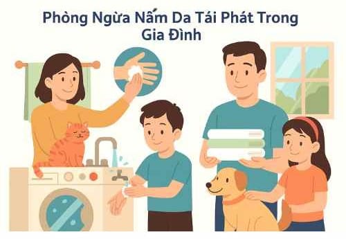 Phòng ngừa lây nấm da trong gia đình