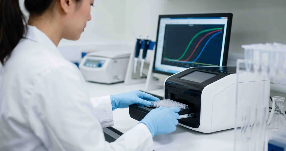 Kỹ thuật viên chạy real-time PCR khảo sát đột biến 23S rRNA kháng macrolide của Mycoplasma genitalium
