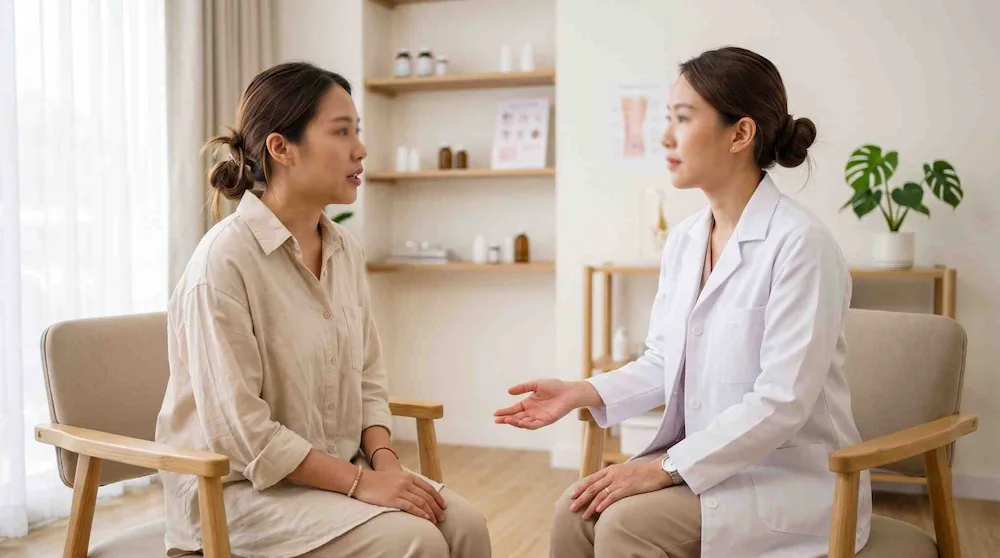 Buổi tư vấn da liễu về nguyên tắc trị thâm mông sau viêm nang lông