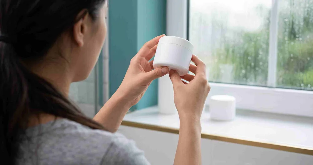 Chọn kem dưỡng ẩm cho da dầu mụn mùa mưa theo nhãn oil-free và non-comedogenic trên bao bì