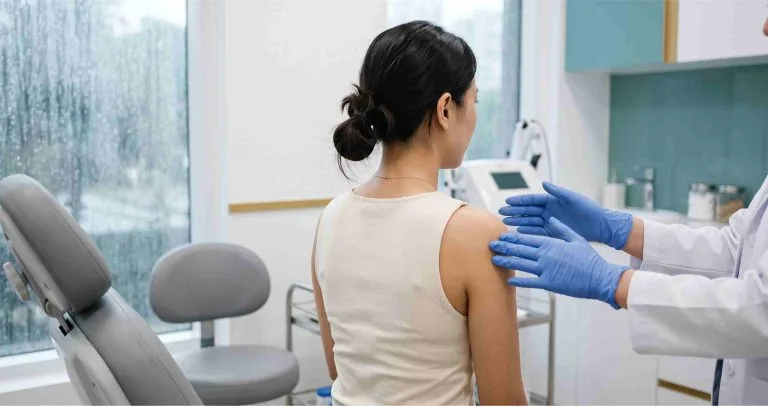 Mụn ngứa lưng ngực mùa mưa ở người trưởng thành tại TP.HCM được bác sĩ da liễu thăm khám