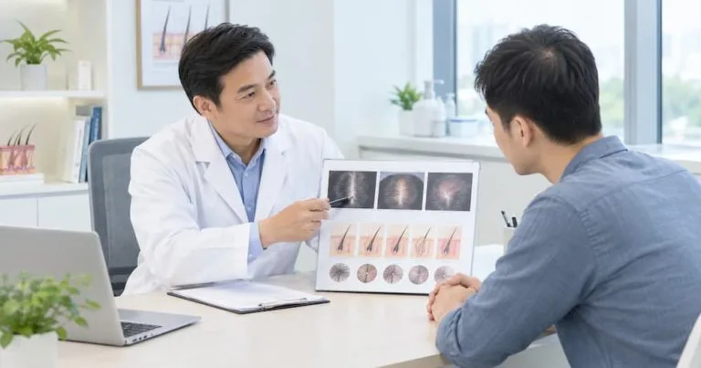 phân biệt các loại rụng tóc và hướng điều trị tại phòng khám da liễu Anh Mỹ