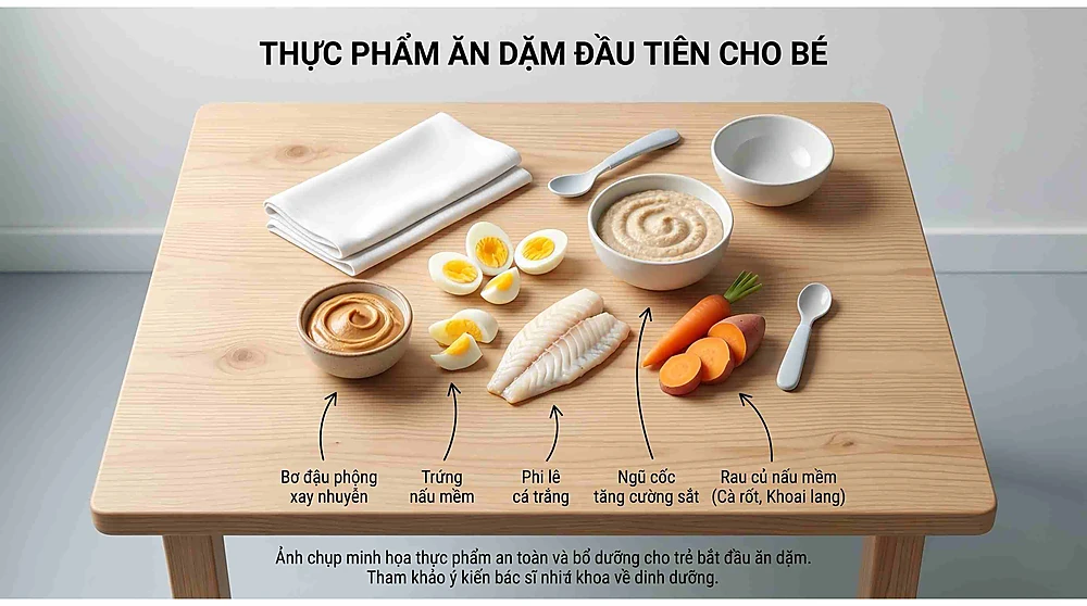 Ăn dặm an toàn, đa dạng thực phẩm, phòng ngừa dị ứng