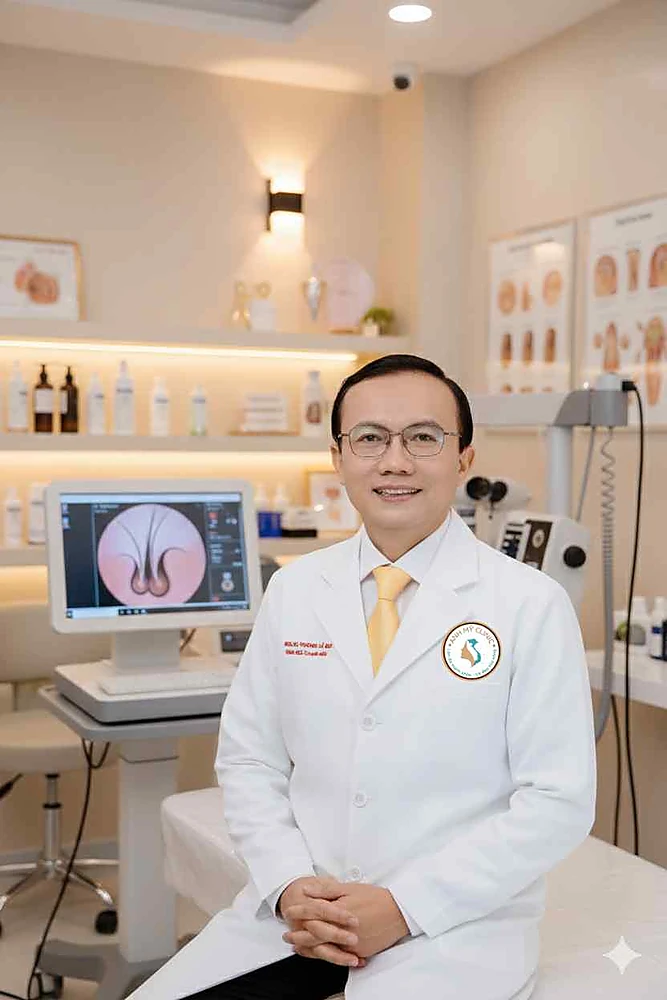 Chân dung bác sĩ Trương Lê Đạo – chuyên gia điều trị rụng tóc tại Anh Mỹ Clinic.