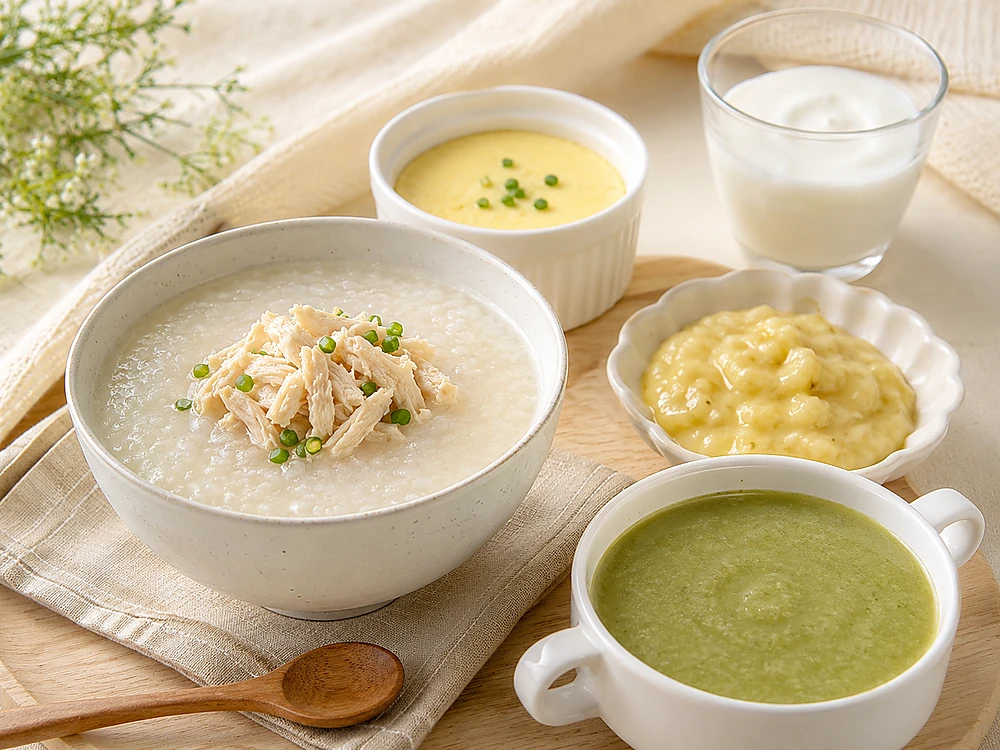 bữa ăn mềm cho bệnh nhân pemphigus loét miệng cháo trứng hấp sữa chua