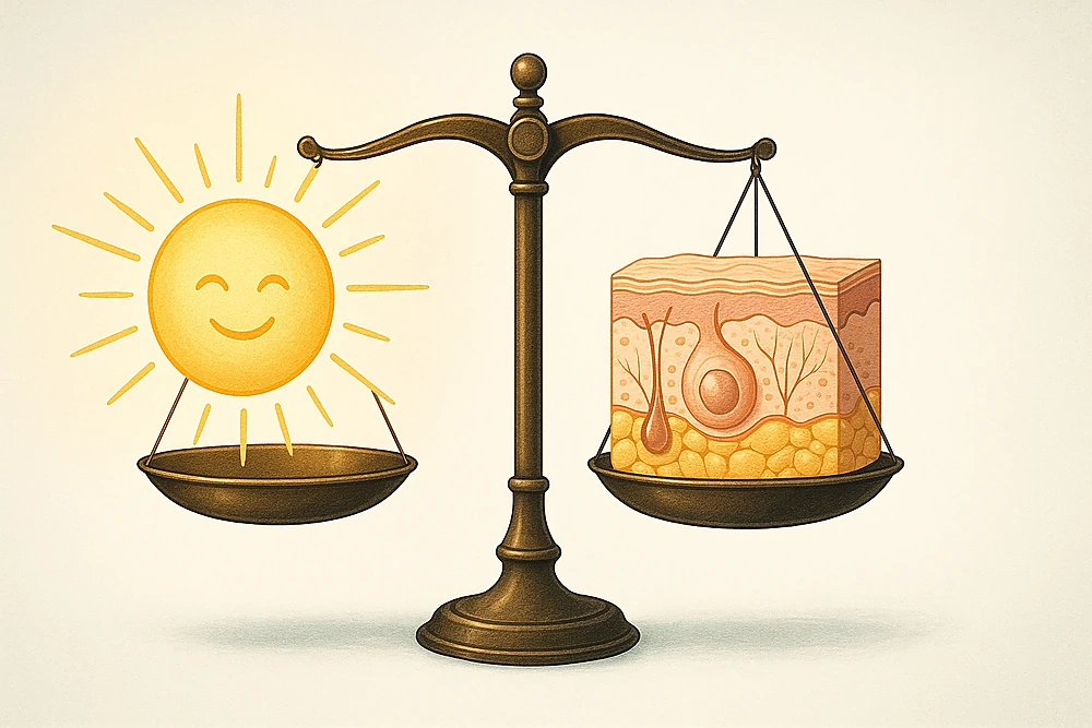 Cân bằng giữa lợi ích tổng hợp vitamin D và rủi ro gây hại da khi phơi nắng là chìa khóa cho một làn da khỏe mạnh.