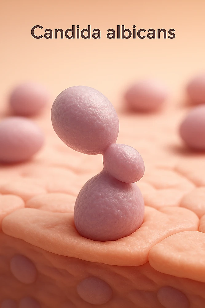 Candida albicans gây viêm âm đạo do nấm