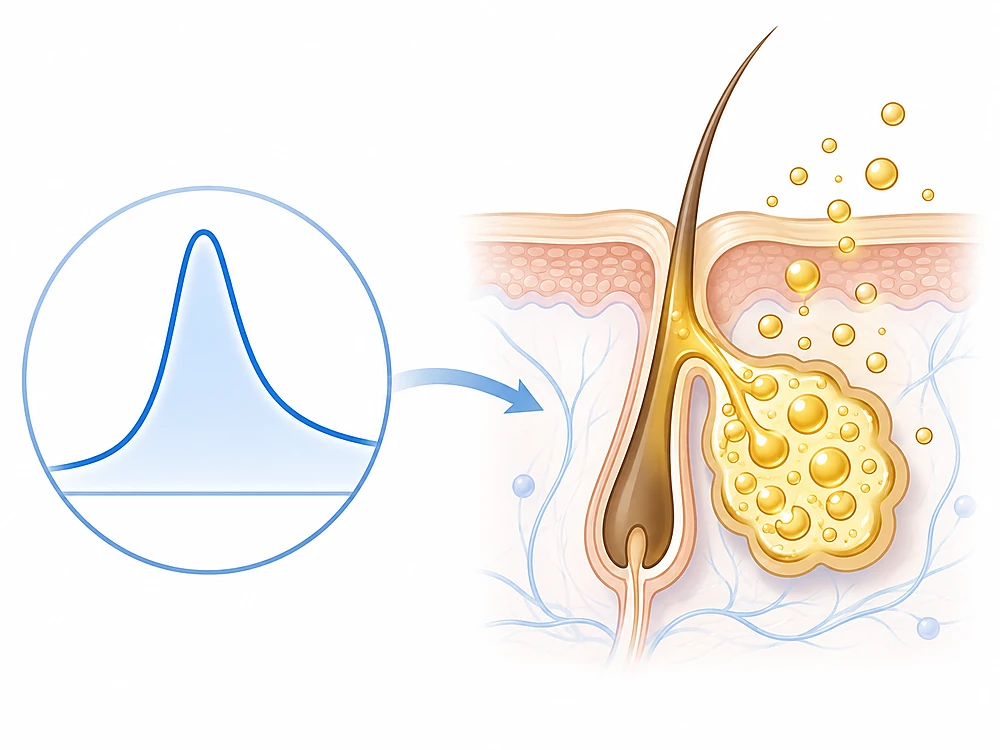 Cơ chế tăng insulin và IGF-1 kích thích tuyến bã nhờn tiết sebum gây mụn trứng cá