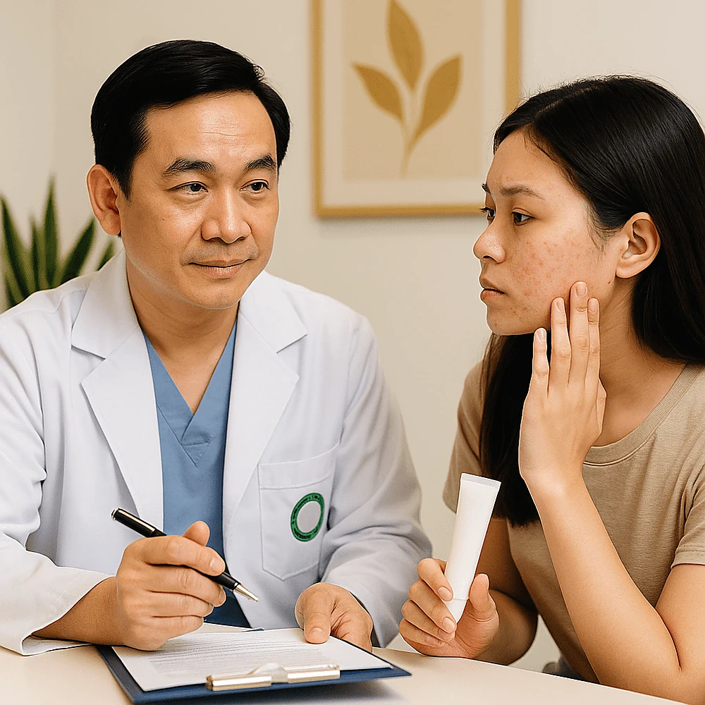 Bác sĩ Anh Mỹ Clinic tư vấn da dầu mụn