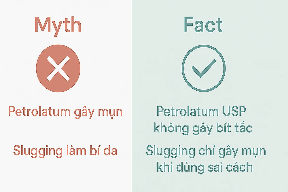 Bảng so sánh “Myth vs Fact” – hiểu lầm và sự thật về slugging.