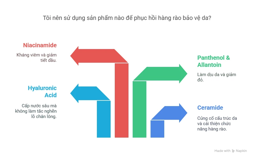 Tôi nên sử dụng sản phẩm nào để phục hồi hàng rào bảo vệ da?