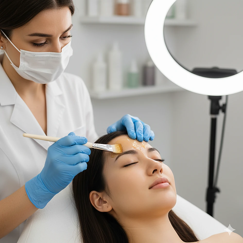 Peel da hóa học giúp sáng đều màu tại Anh Mỹ Clinic