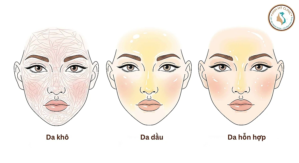 phan-biet-cac-loai-da-anh-my-clinic.jpg Phân biệt và chăm sóc da khô, da dầu, và da hỗn hợp.