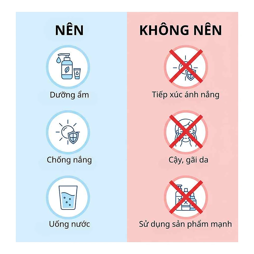  Phòng ngừa biến chứng peel da hóa học bằng cách chăm sóc đúng cách.