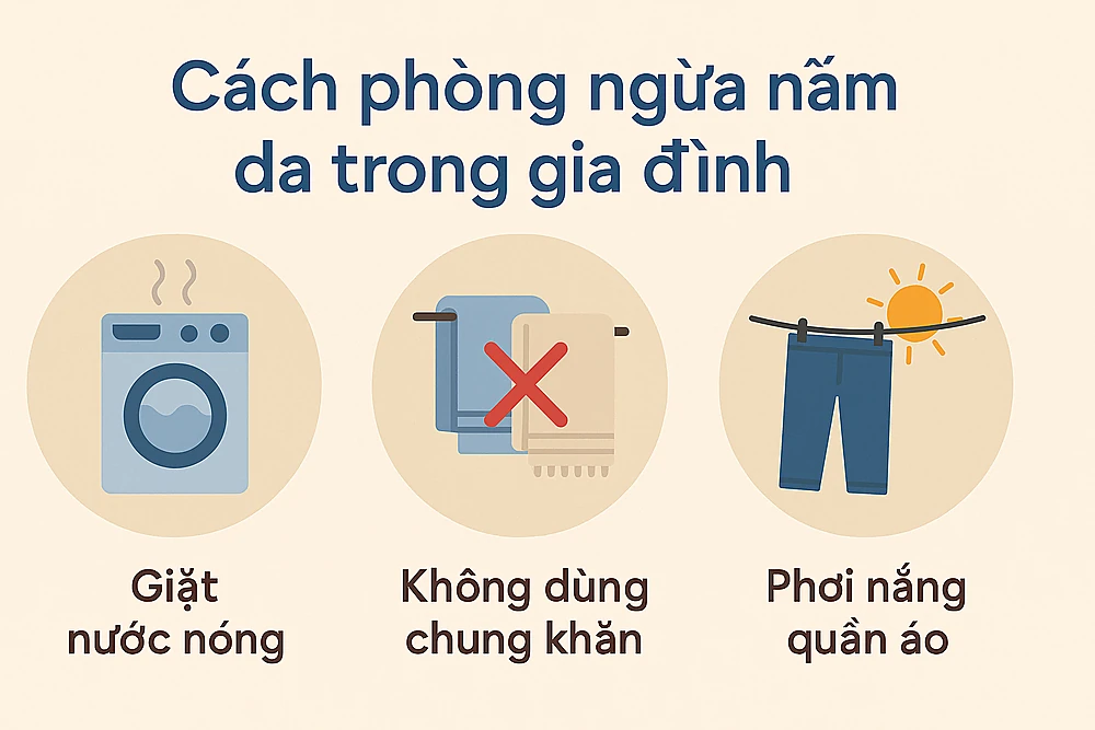 Phòng ngừa nấm da trong gia đình