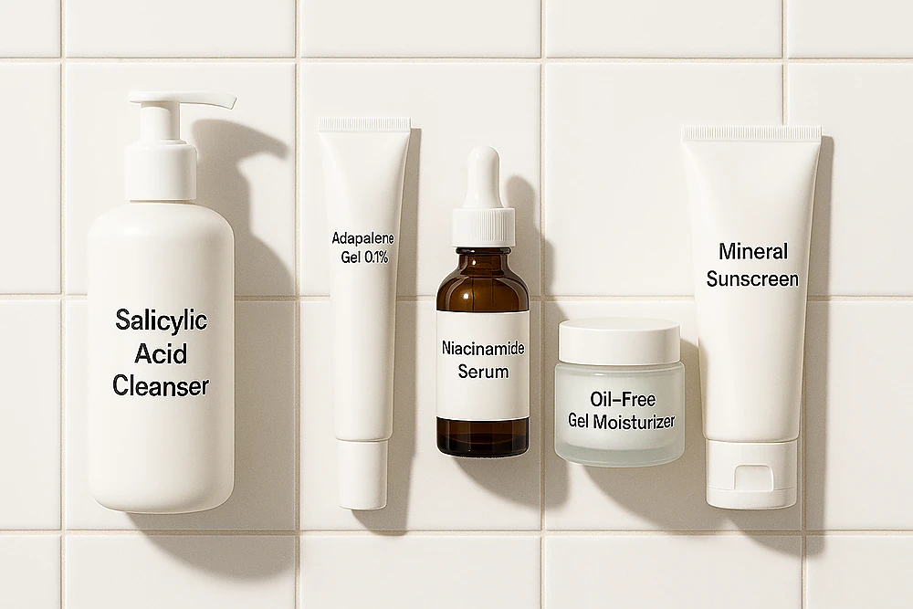 routine-cham-soc-da-mun-anh-my-clinic.png Quy trình chăm sóc da dầu mụn chuẩn y khoa với Salicylic Acid và Adapalene.