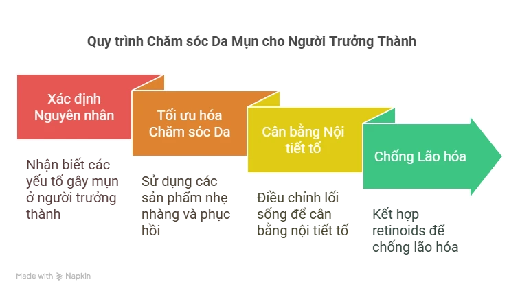 Quy trình Chăm sóc Da Mụn cho Người Trưởng Thành