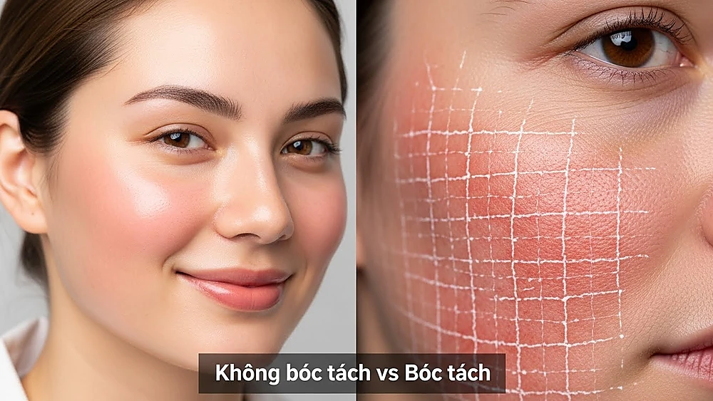So sánh tổn thương da sau laser Nd:YAG không bóc tách và laser CO2 bóc tách.