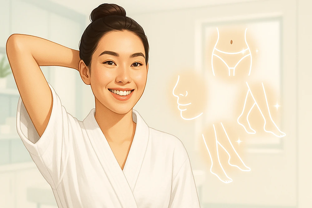 Triệt lông nách, cằm, bikini, chân