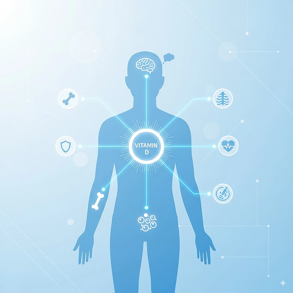 Vitamin D đóng vai trò thiết yếu không chỉ cho xương mà còn cho hệ miễn dịch, tim mạch và nhiều cơ quan quan trọng khác trong cơ thể.